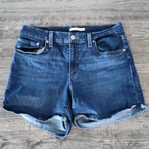 Levi's Mid Length Cuffed Stretch Shorts - Women's 30